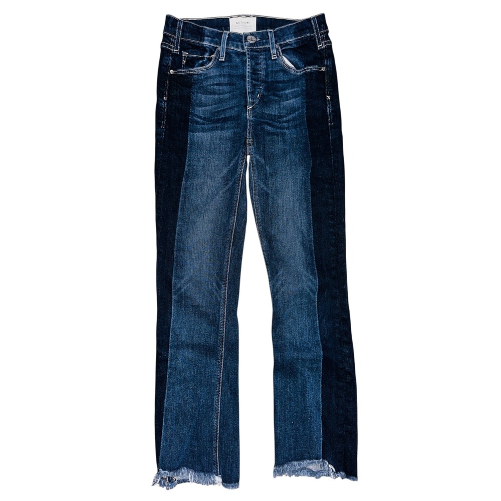 WB5 MCGUIRE Denim Jeans Womens 25 Distressed Hem High‎ Rise Color Block